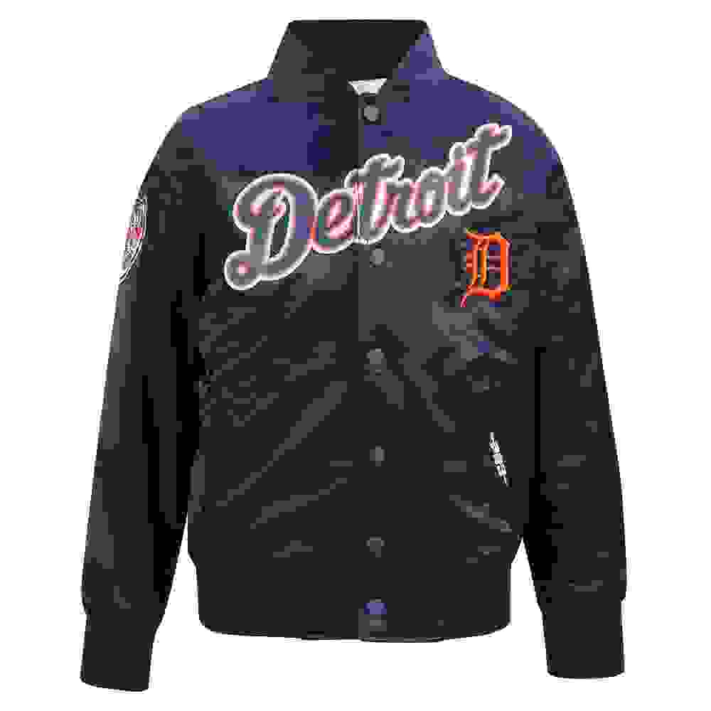 Pro Standard MLB Detroit Tigers Classic Big Boys' Navy Satin Jacket